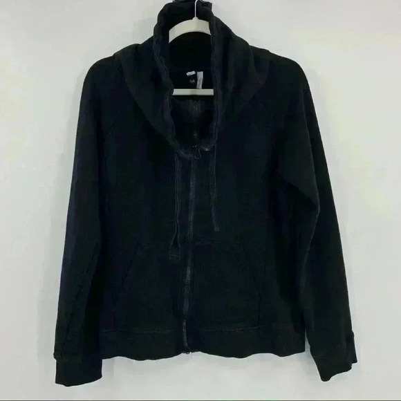 Z by Zella Full Effect Women's Black Zip Activewear Casual Sweater Size L - Picture 5 of 14